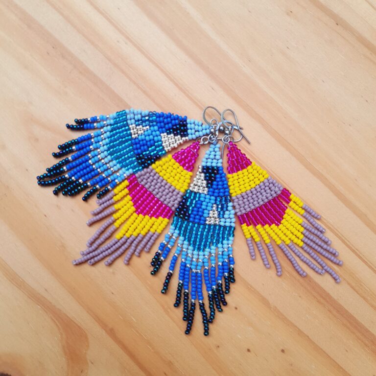 Creación de Aretes con Mostacillas usando la Puntada Ladrillo